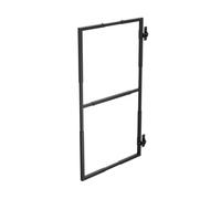 GateMate Adjustable Steel Gate Frame Kit - Black Heavy-Duty Powder-Coated Garden & Driveway Gate Frame, Fits 700-1200mm Width & 1250-1950mm Height, Fixings Included