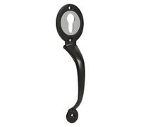Gatemate Euro Lock Black Gate Pull Handle (L)22Cm (D)40mm