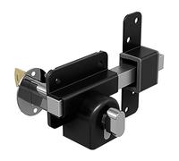 GateMate Long Throw Gate Lock 1490106, Euro Profile Gate Lock for Sheds, Gates & Garage Doors, Keyed Outside & Inside Thumb Turn, 316 Stainless Steel, for Wooden Gates & Doors Up to 50mm (2”), 5 Keys