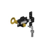 GATEMATE® Premium Long Throw Lock - Double Locking, Stainless Steel/Black, 2" (50mm)