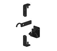 Gatemate Wrought Iron Gate Hinges Fixing Kit Galvanised and Powder Coated Black Fixings