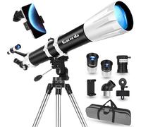 Gaterda Telescope, Telescope for Adults Astronomy, 90mm Aperture 900mm Refractor Telescopes for Beginners & Kids with Portable Carry Bag, Eyepiece Set and Stargazing Phone Mount