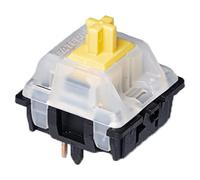 GATERON Milky Yellow Pro Keyboard Switches, KS-3 X47 Linear RGB 5-pin Pre Lubed Key Switches Shaft for MX Mechanical Keyboard(35PCS)