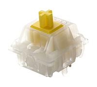 GATERON Milky Yellow Pro Keyboard Switches, KS-3X1 Linear RGB LED Pre Lubed 5 Pins Key Switches for MX Mechanical Keyboard(35PCS)