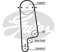 Gates 5084XS Timing Belt