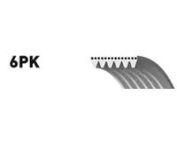 Multi-ribbed V-belt 6PK1360 GATES for OPEL CHEVROLET FIAT