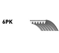 GATES 6PK1583 Serpentine belt