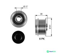 GATES ALTERNATOR FREEWHEEL CLUTCH OAP7042 FOR SEAT SKODA VW