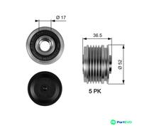 GATES ALTERNATOR FREEWHEEL CLUTCH OAP7064 FOR MERCEDES-BENZ