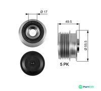 GATES ALTERNATOR FREEWHEEL CLUTCH OAP7079 FOR MERCEDES-BENZ