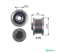 GATES ALTERNATOR FREEWHEEL CLUTCH OAP7144 FOR OPEL VAUXHALL