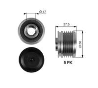 Gates OAP7053 Over Running Alternator Pulley