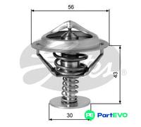GATES COOLANT THERMOSTAT TH05382G1 FOR MITSUBISHI PROTON