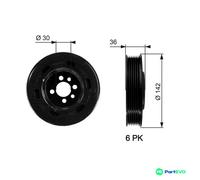 GATES CRANKSHAFT BELT PULLEY TVD1009 FOR AUDI SEAT SKODA VW