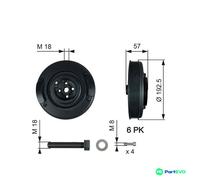 GATES CRANKSHAFT BELT PULLEY TVD1033A FOR AUDI VOLVO