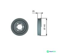 GATES CRANKSHAFT BELT PULLEY TVD1056 FOR CITROËN PEUGEOT
