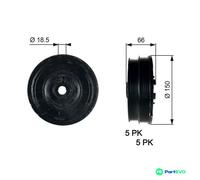 GATES CRANKSHAFT BELT PULLEY TVD1068 FOR MG ROVER LAND ROVER