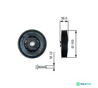GATES CRANKSHAFT BELT PULLEY TVD1128A FOR RENAULT