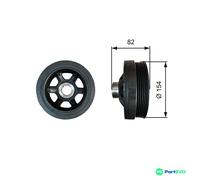 GATES CRANKSHAFT BELT PULLEY TVD1139 FOR MERCEDES-BENZ