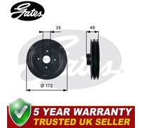 Gates Crankshaft Pulley TVD Fits Mitsubishi L200 (1996-2007) - TVD1123