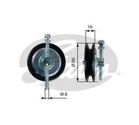 Gates DriveAlign MV Tensioner T39361 - OE Part For Mitsubishi