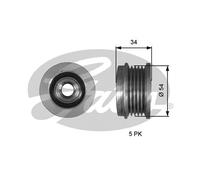 Gates DriveAlign Overrunning Alternator Pulley - OAP7220 - OE Quality Part