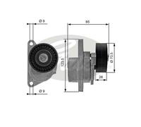 Gates DriveAlign Tensioner Pulley - T38190