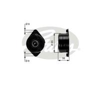 Gates DriveAlign Tensioner Pulley - T39089