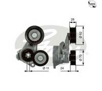 GATES T39024 Tensioner pulley