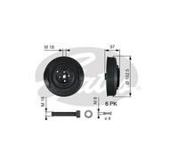 Gates DriveAlign Torsional Vibration Damper - TVD1033A