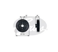 Gates DriveAlign Torsional Vibration Damper - TVD1123