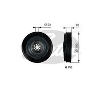 Gates DriveAlign Torsional Vibration Damper - TVD1133