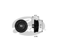 Gates DriveAlign Torsional Vibration Damper - TVD1136
