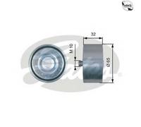Aux Belt Idler Pulley T36196 Gates Guide Deflection 1399614 1702527 503622976