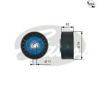 Aux Belt Idler Pulley T36518 Gates Guide Deflection 1858885 1795775 1512749 New