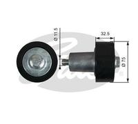 GATES T36737 Deflection / Guide Pulley, v-ribbed belt