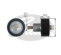 GATES T36738 Deflection / Guide Pulley, v-ribbed belt