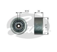 GATES T36742 Deflection / guide pulley, V-ribbed belt