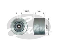 GATES T36745 Deflection / guide pulley, V-ribbed belt