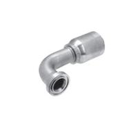 Gates Fluid Power 7347-07542-5 Hose Fitting 12GS08FLH90-040 3/4In Bore To 1/2In Global Spiral Flanged 6000 Psi 90 Swept Elbow Short Drop Gs