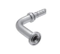 Gates Fluid Power 7347-07625-5 Hose Fitting 12GS12FL90-150 5/8In Bore To 3/4In Global Spiral Flanged 3000 Psi 90 Swept Elbow 100 mm Drop Gs