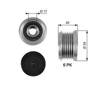 Gates OAP7097 Over Running Alternator Pulley