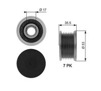 Gates OAP7110 Over Running Alternator Pulley