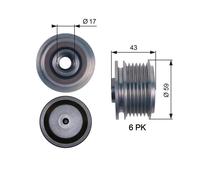 Gates Overrunning Alternator Pulley - OAP7112