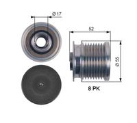 GATES OAP7123 Alternator Freewheel Clutch