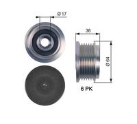 Gates OAP7131 Over Running Alternator Pulley