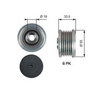 GATES OAP7216 Alternator Freewheel Clutch