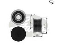 Overrunning Alternator Pulley OAP7110 Gates Clutch 7701062985 778910082 Quality