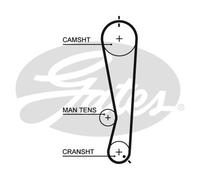 Timing Belt Kit K015591XS Gates PowerGrip
