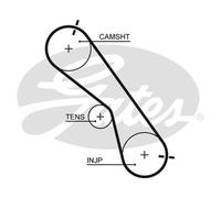 Gates Powergrip Timing Belt Kit K025560XS - High Quality Part For Toyota